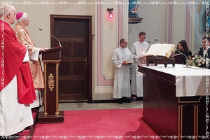 Msza św. z udzieleniem Sakramentu Bierzmowania uczniom klasy VIII sprawowana pod przewodnictwem Ks. Biskupa Marka Szkudło, Administratora naszej Archidiecezji. - 02.04.2025